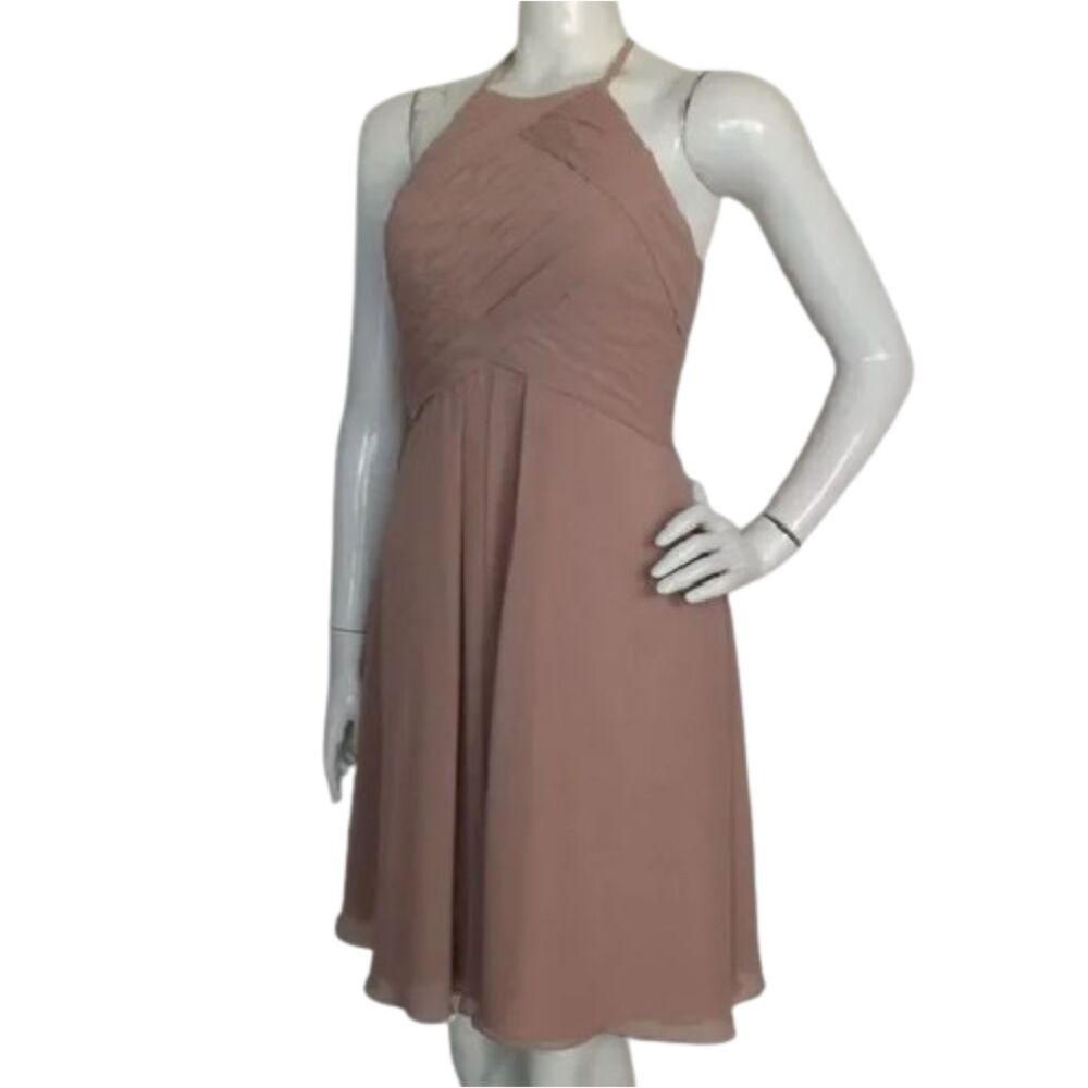 JJ'S HOUSE Dress, 2/XS, Pink, Party/Event, Pleated bust, Fit & Flare, Sleeveless - Picture 3 of 11